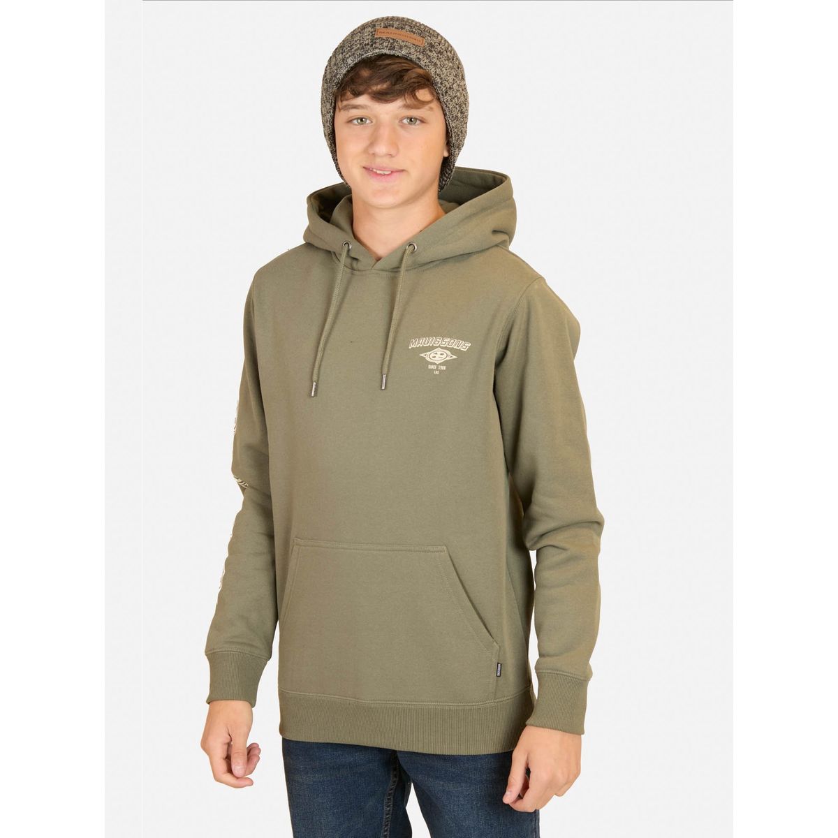 MAUI AND SONS - Poleron Canguro Aloha Verde Infantil Maui And Sons