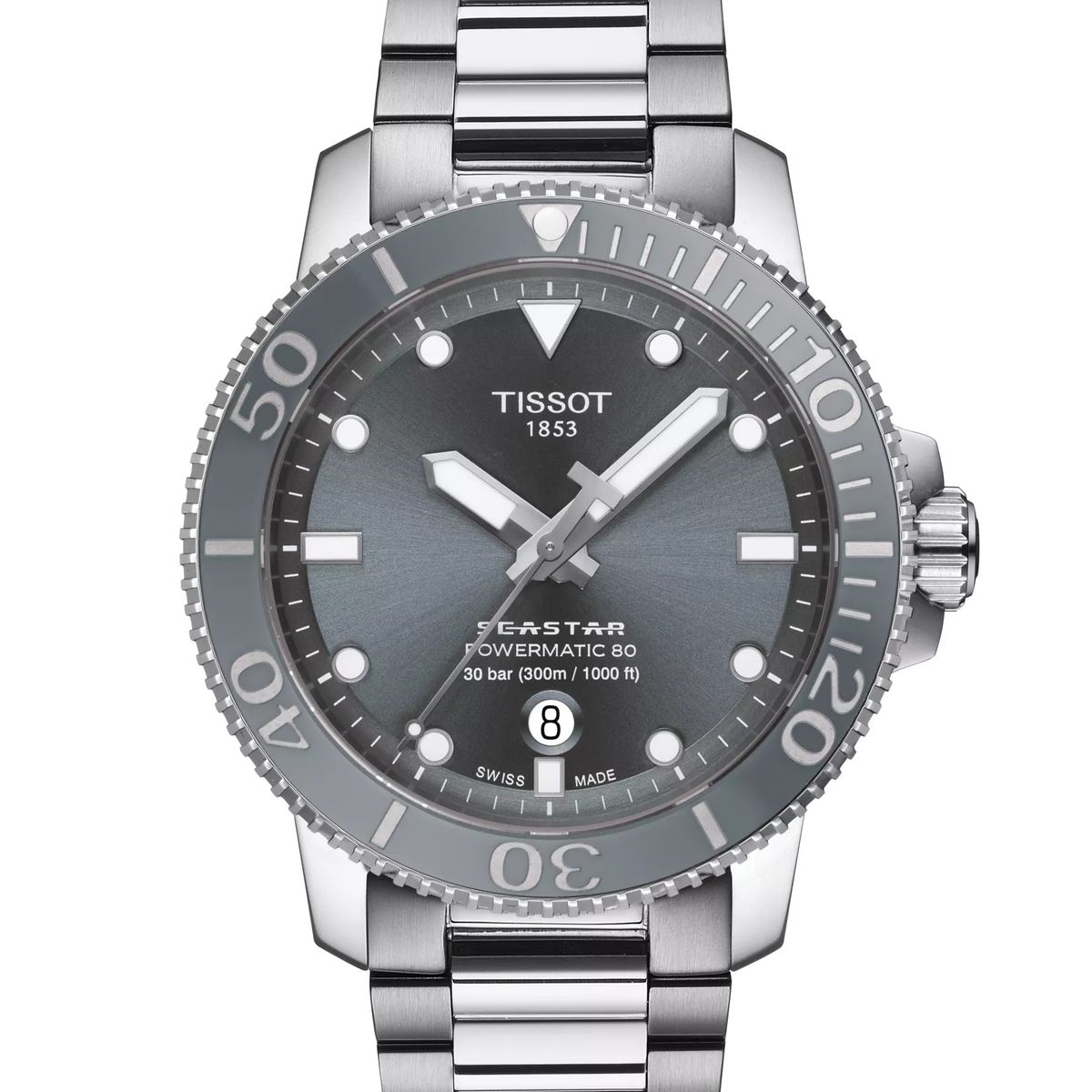 TISSOT - Reloj Tissot Seastar 1000 Powermatic 80 Gris