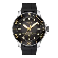 TISSOT - Reloj Seastar 2000 Professional Resina Dorado