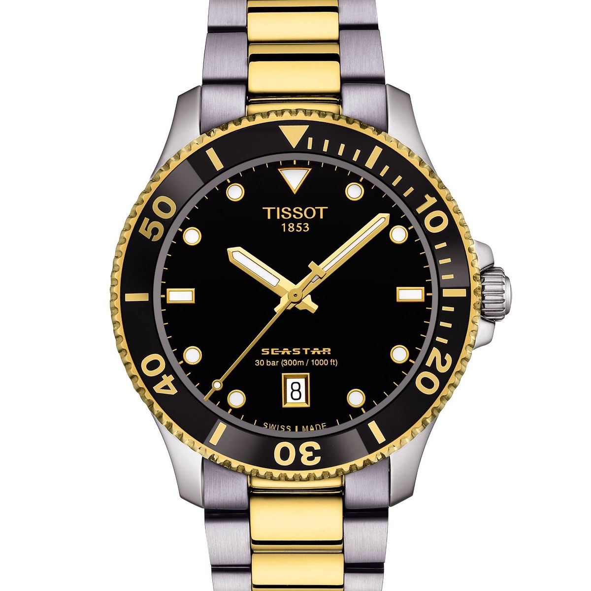 TISSOT - Reloj Tissot Seastar 1000 Acero Dorado