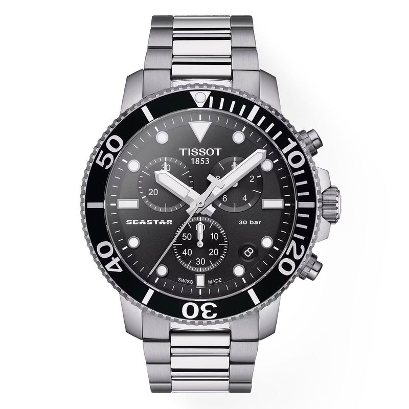 TISSOT - Reloj Tissot Seastar 1000 Crono Acero Negro