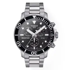 TISSOT - Reloj Seastar 1000 Crono Acero Negro
