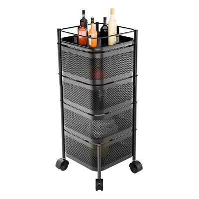 Imagen 2 del producto Carro Organizador 4 Canastos Pivotantes Cuadrados