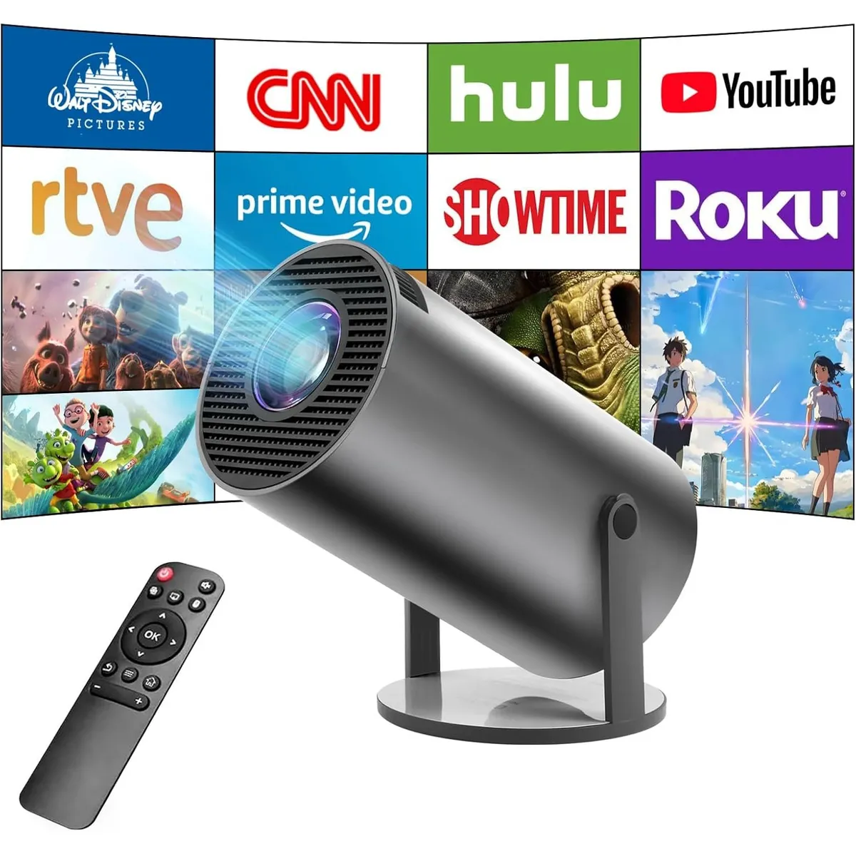 BLUEDREAMER - Proyector 4K Con Wifi 245gCompatible Con Full HD 1080P