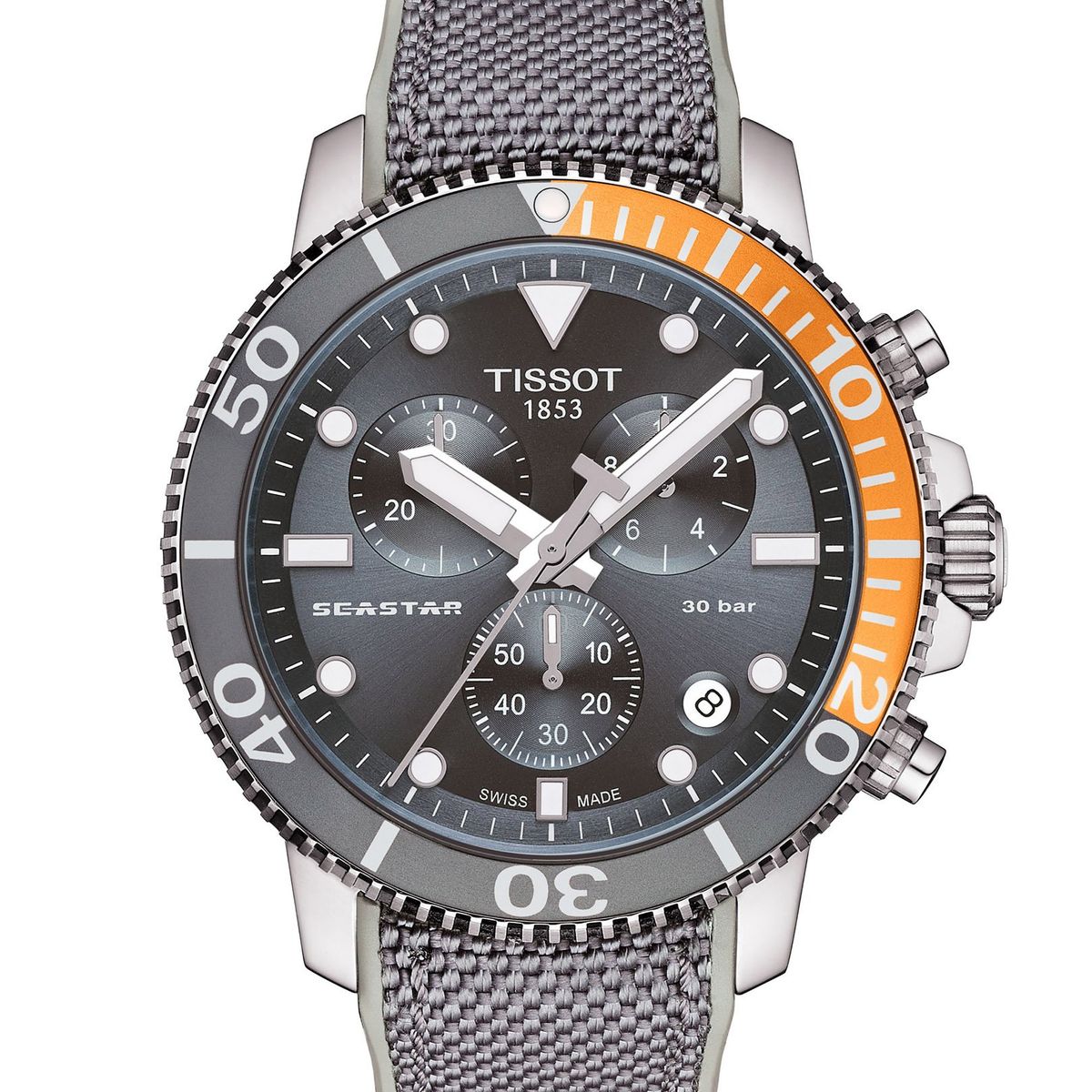 TISSOT - Reloj Tissot Seastar 1000 Tela Gris