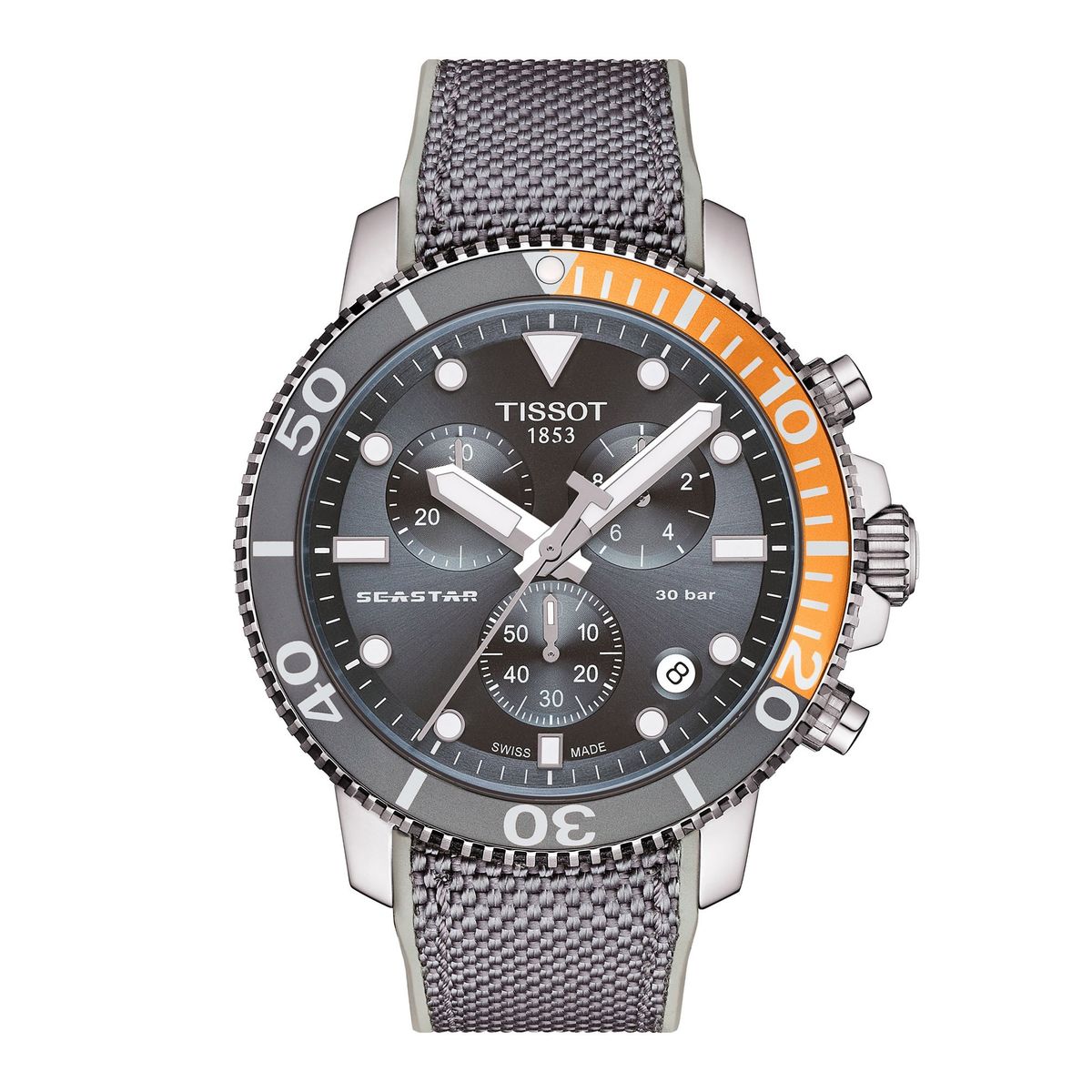 TISSOT - Reloj Tissot Seastar 1000 Tela Gris