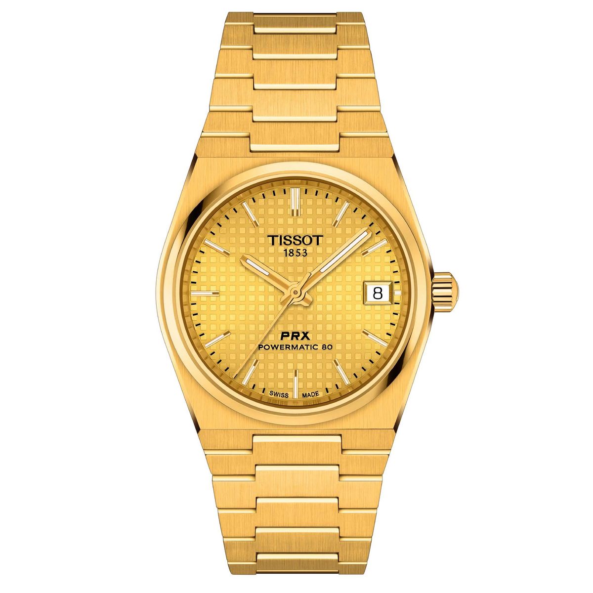 TISSOT - Reloj Tissot PRX Powermatic 35mm Dorado