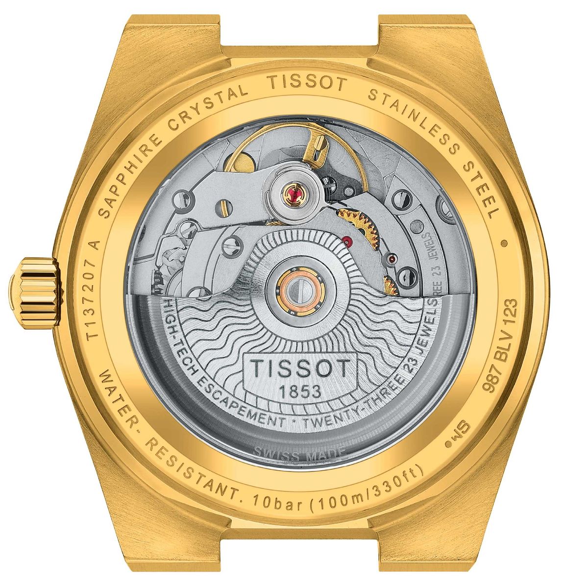 TISSOT - Reloj Tissot PRX Powermatic 35mm Dorado