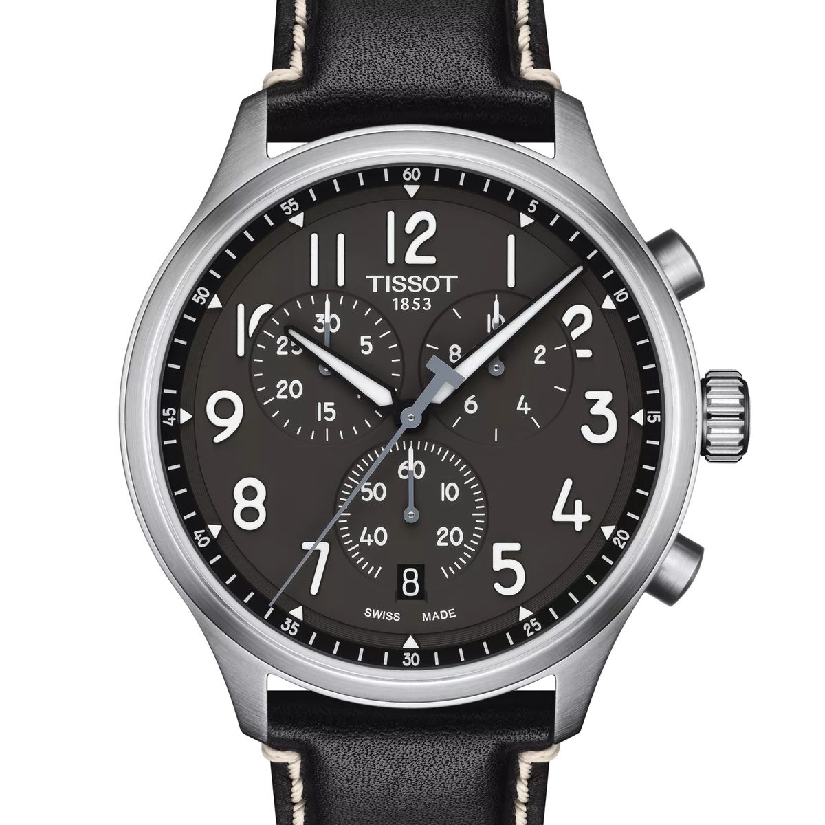 TISSOT - Reloj Tissot Chrono XL Cuero Acero Negro