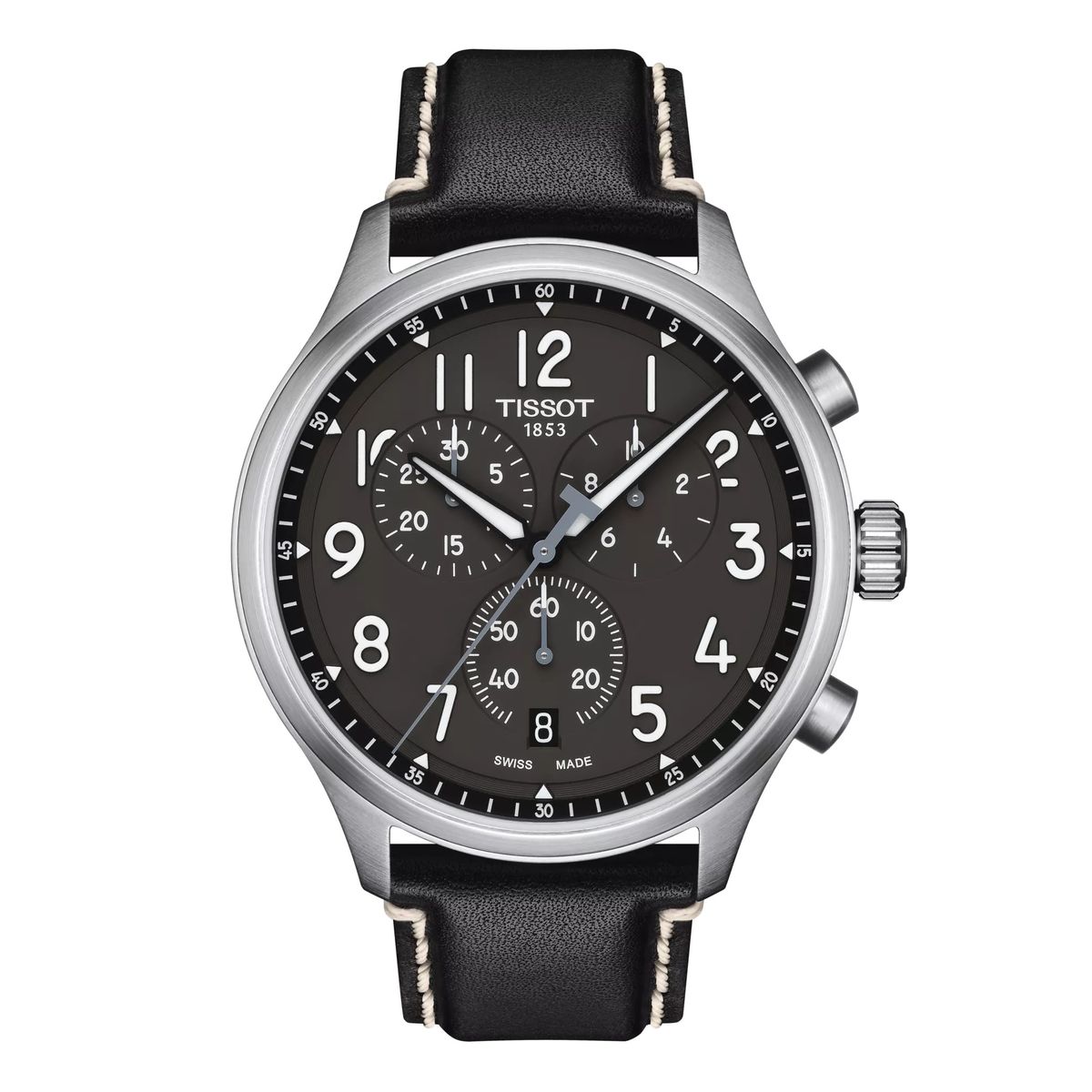 TISSOT - Reloj Tissot Chrono XL Cuero Acero Negro