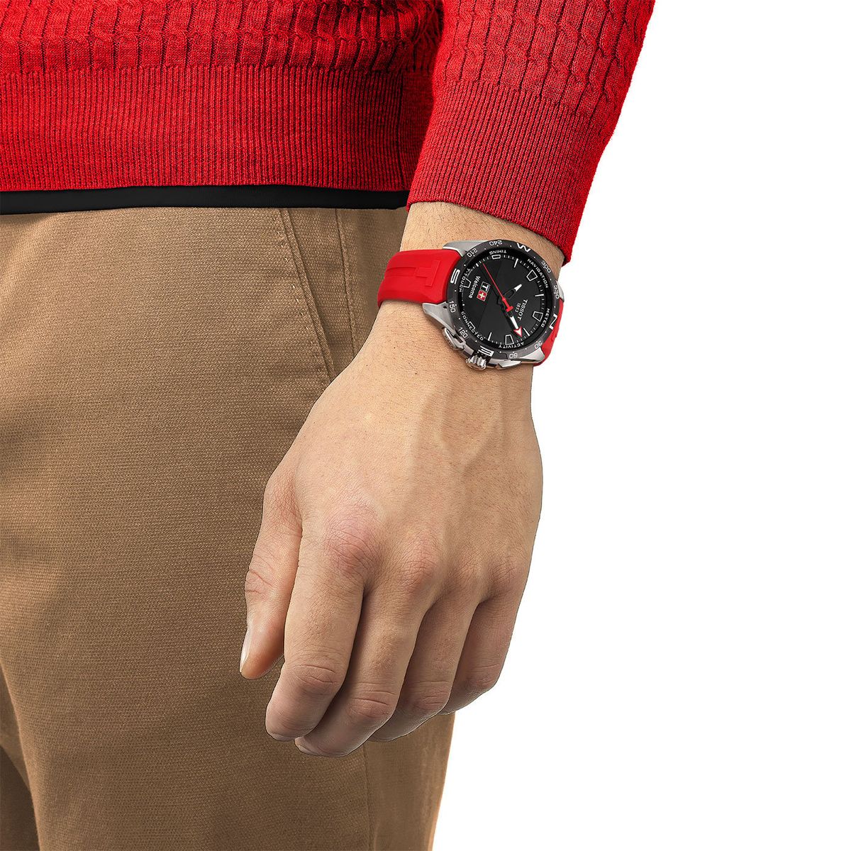 TISSOT - Reloj Digital Tissot T-Touch Connect Solar Rojo