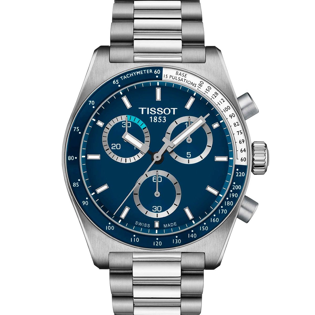 TISSOT - Reloj Tissot PRS 516 Chronograph Acero Azul