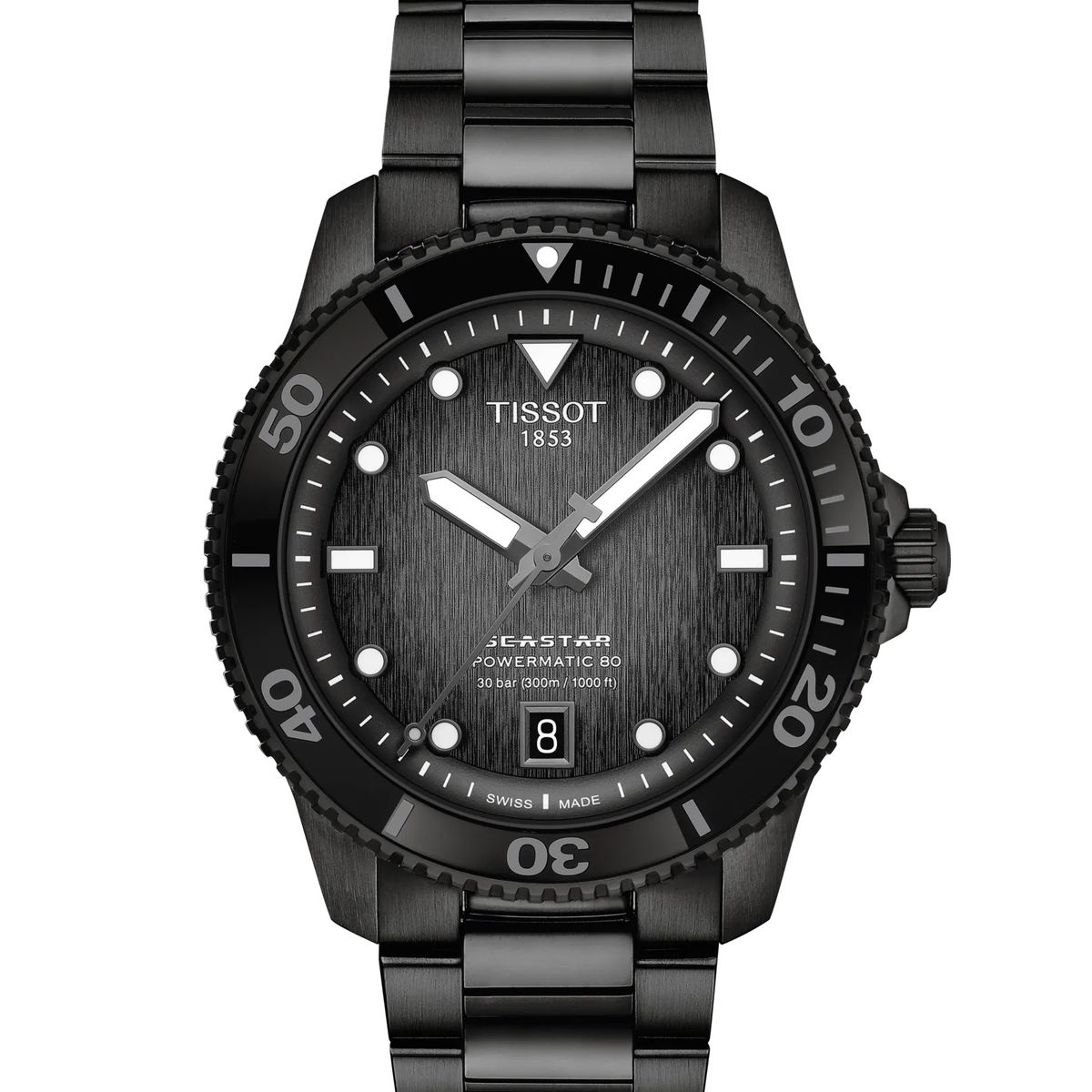 TISSOT - Reloj Tissot Seastar 1000 Powermatic 80 Negro