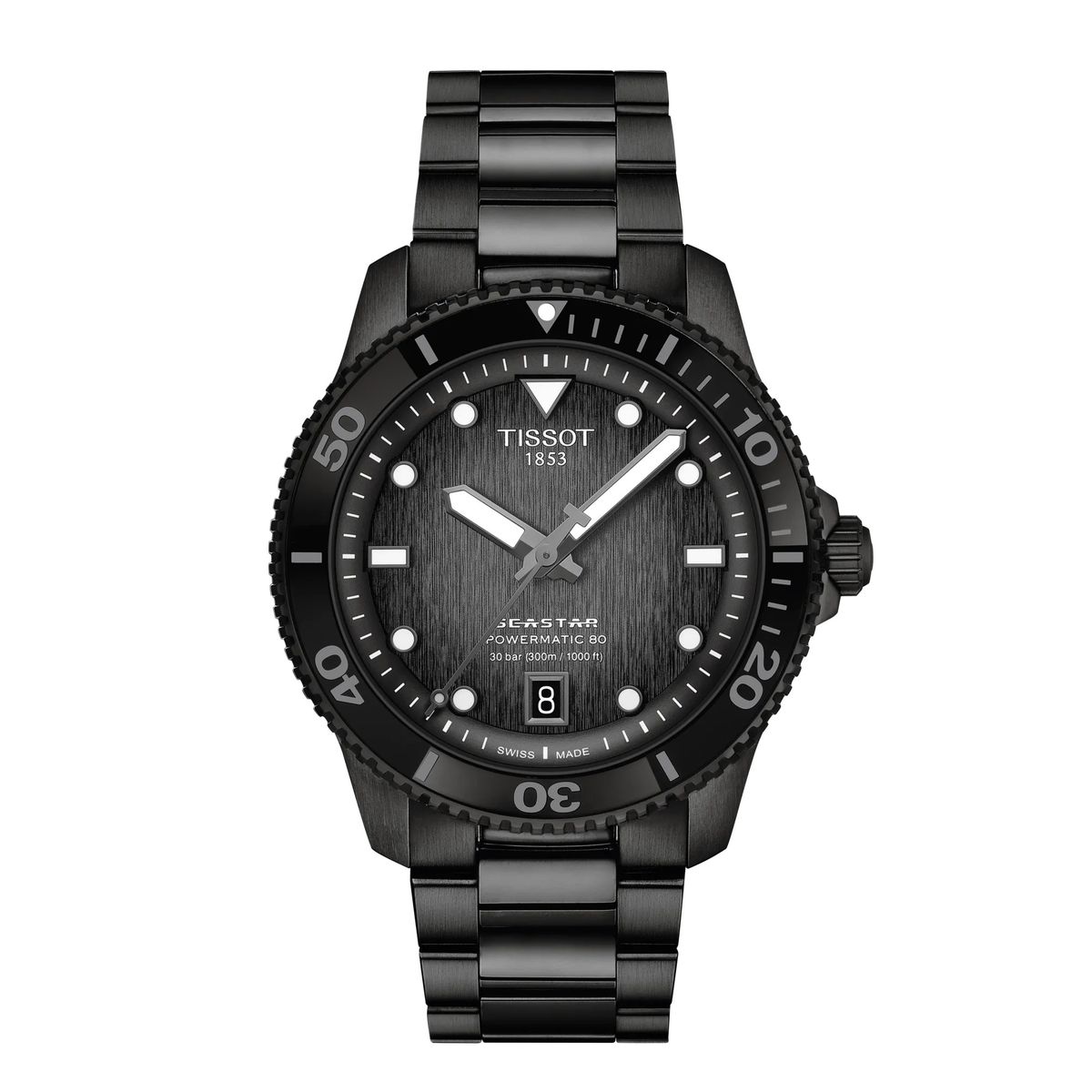 TISSOT - Reloj Tissot Seastar 1000 Powermatic 80 Negro