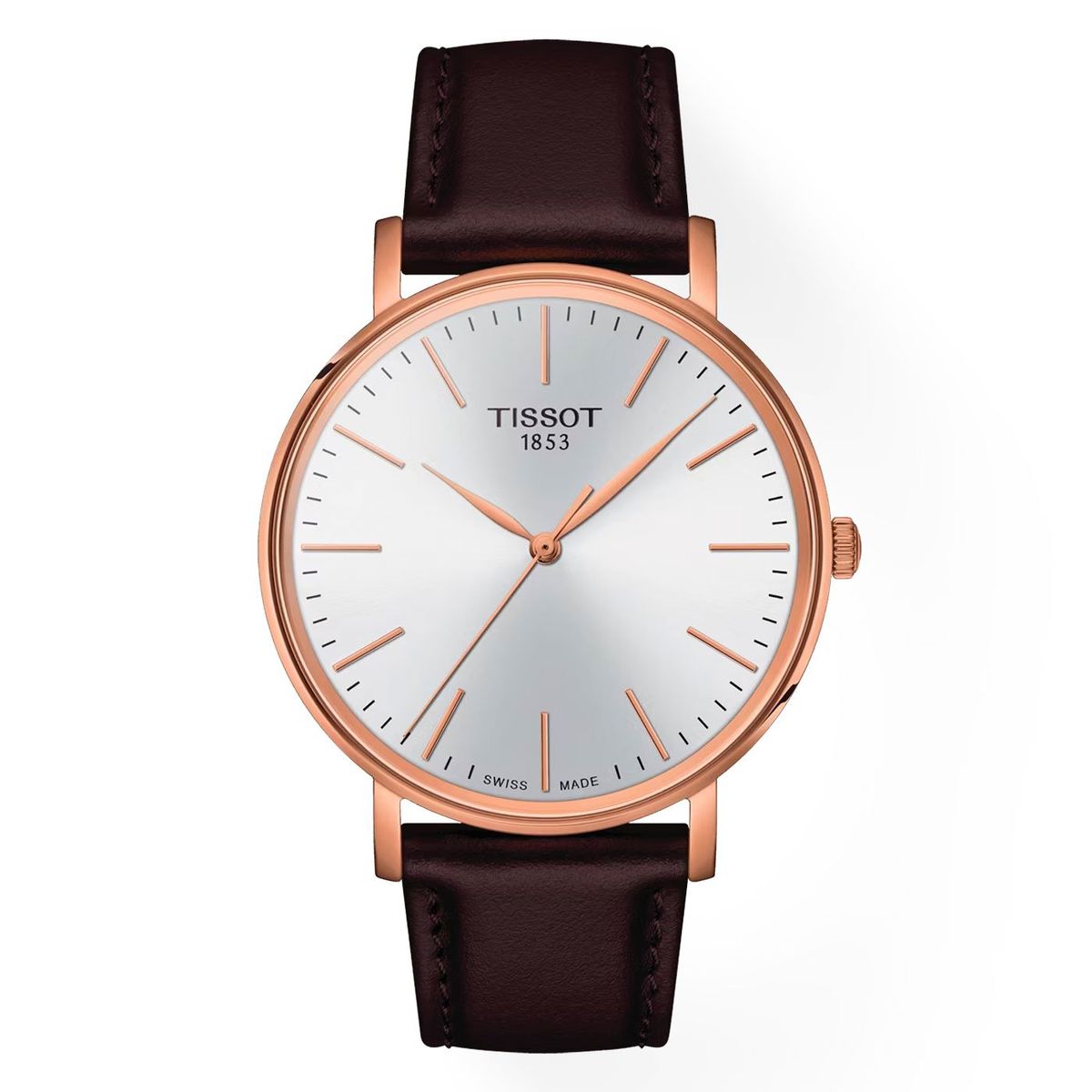 TISSOT - Reloj Tissot Everytime Cuero Café