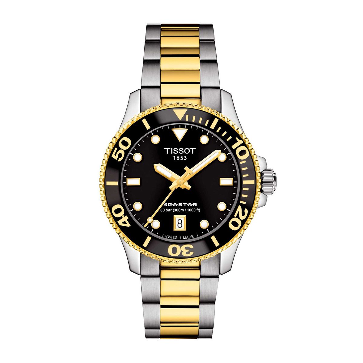 TISSOT - Reloj Tissot Seastar 1000 Bicolor Dorado