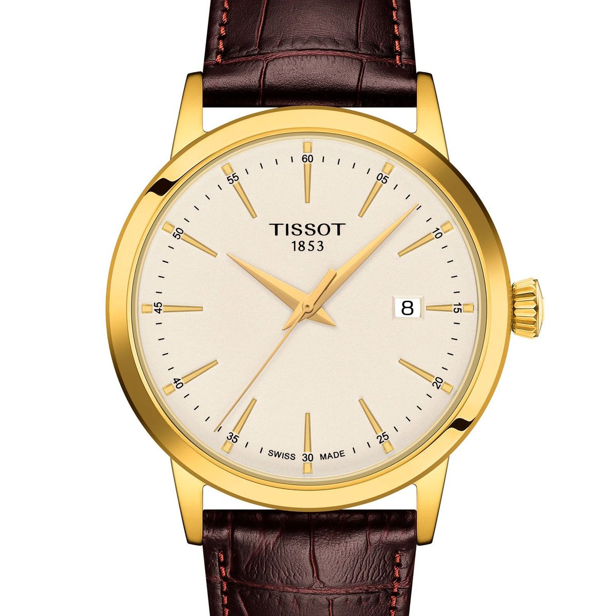 TISSOT - Reloj Tissot Classic Dream Cuero Dorado