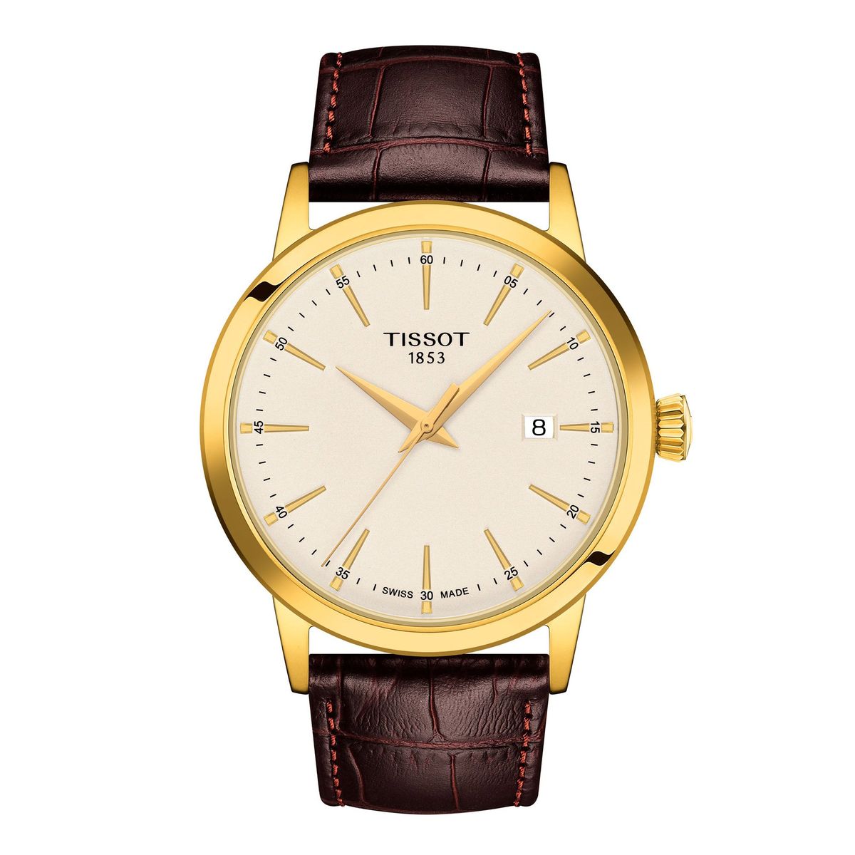 TISSOT - Reloj Tissot Classic Dream Cuero Dorado