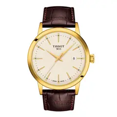 TISSOT - Reloj Classic Dream Cuero Dorado
