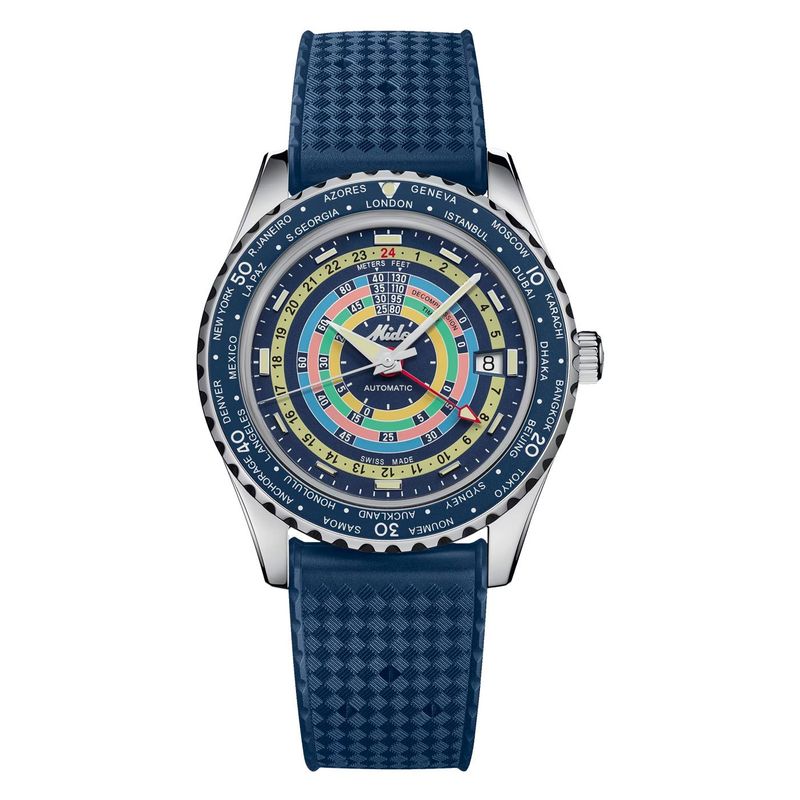 MIDO - Reloj Mido Ocean Star Decompression Worldtimer Azul
