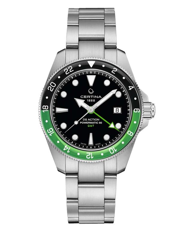 Reloj DS Action GMT Verde Plateado TALLA UNICA