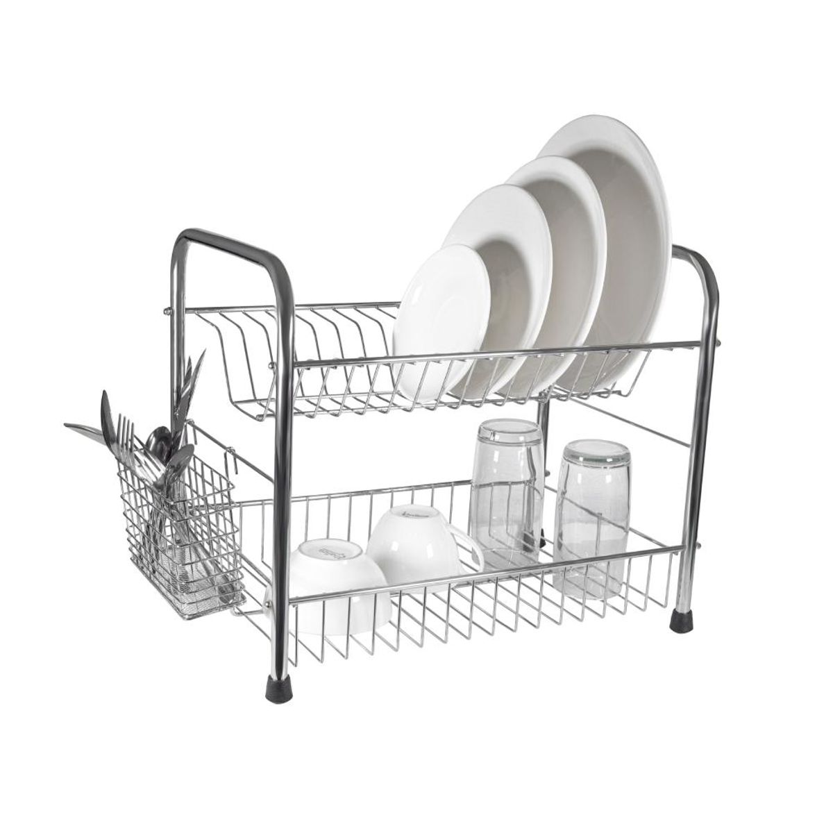 GENERICO - Seca platos Escurridor de Acero Inoxidable  Quality Design 45 x 28 x 35cm