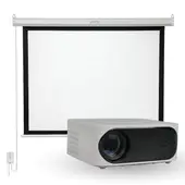 LEVO - Proyector Portatil Orion 12000lm + Telón 80" Eléctrico