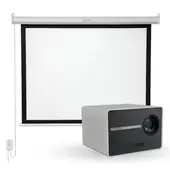LEVO - Proyector Portatil Halo 9000lm + Telón Electrico 60"