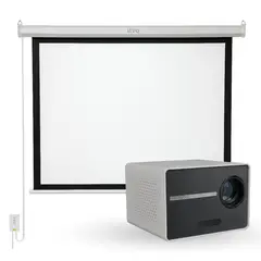 LEVO - Proyector Portatil Halo 9000lm + Telón Electrico 60"