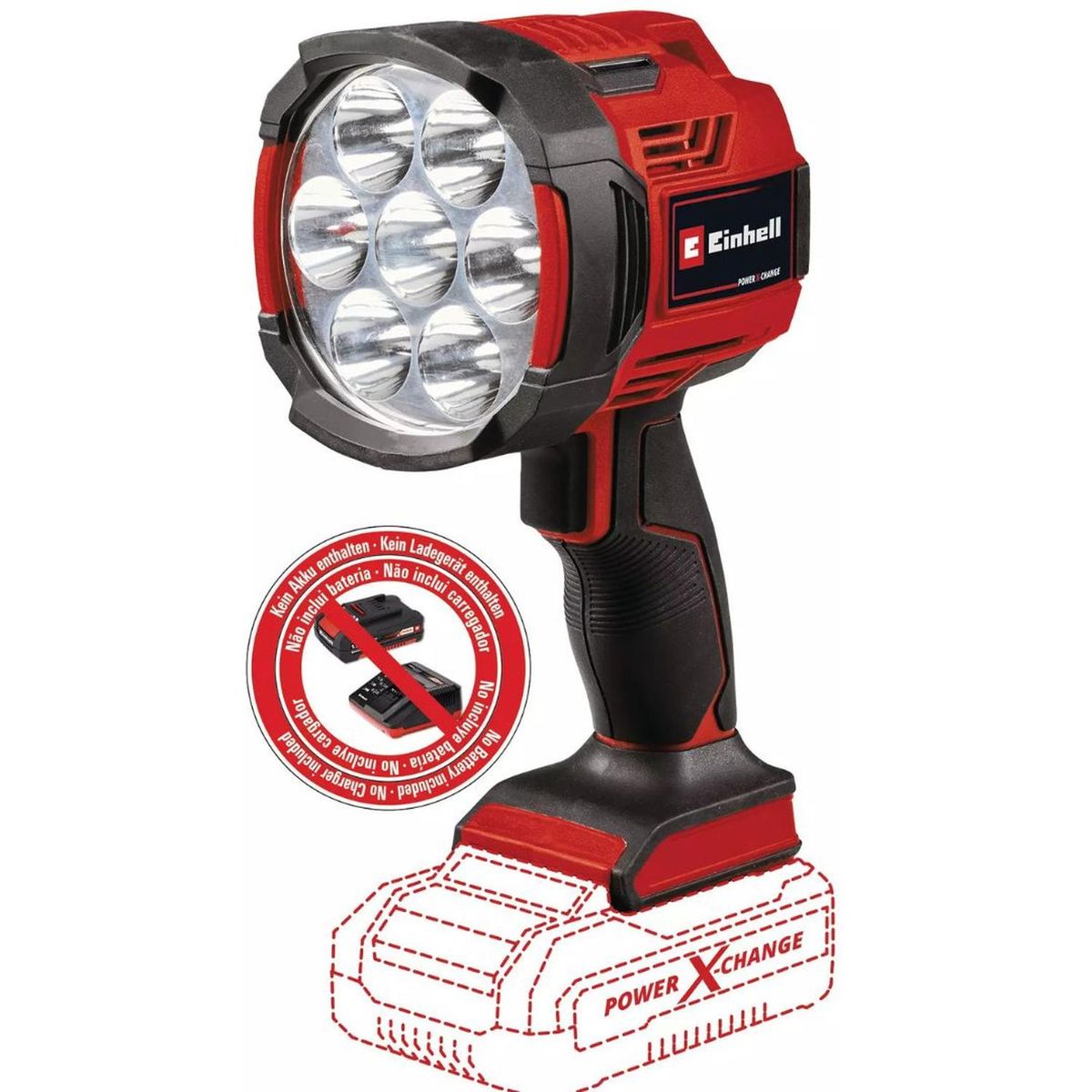 EINHELL - Linterna Inal. Einhell TE-CL 18/2500 Li - Sin Baterías