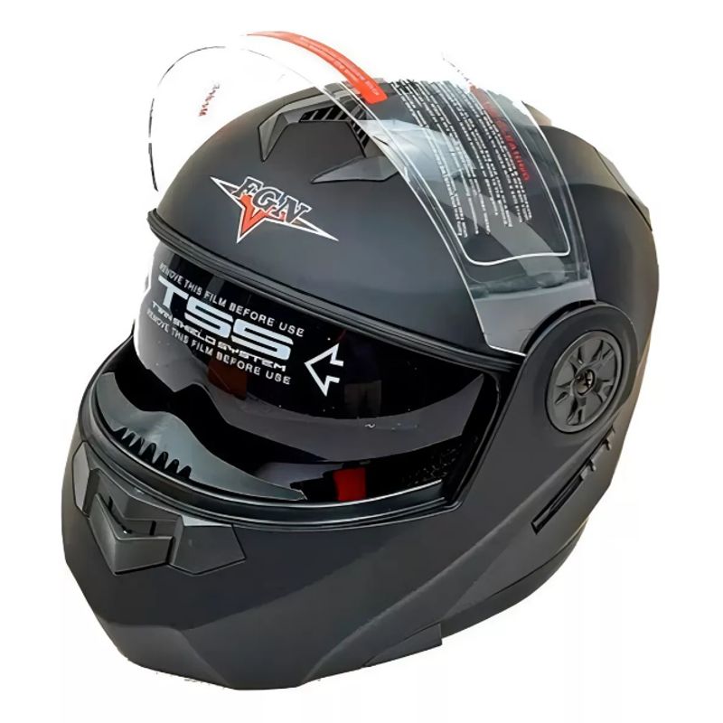 GENERICO - Casco Abatible Con Lente Y Gafas Polarizadas M Dbg1329