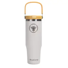BOSSCAMP - Vaso Termico Mug Termo 1200ml Tapa 2 en 1 Blanco