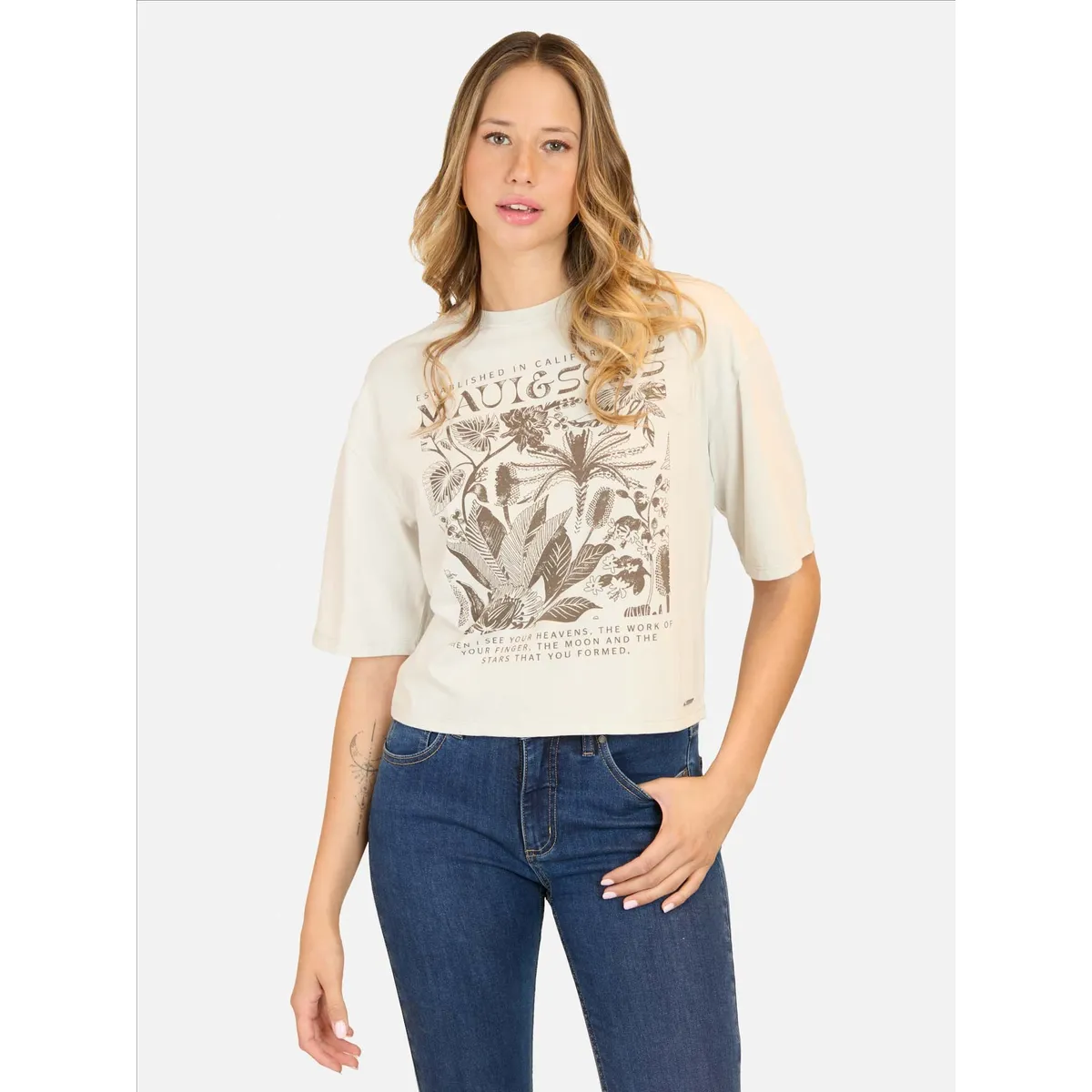 MAUI AND SONS - Polera MC Kai Blanco Mujer Maui And Sons - Blanco