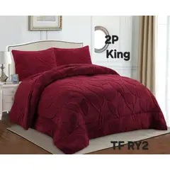 GENERICO - Cobertor texturizado linea con chiporro 230x250 + funda de almohada
