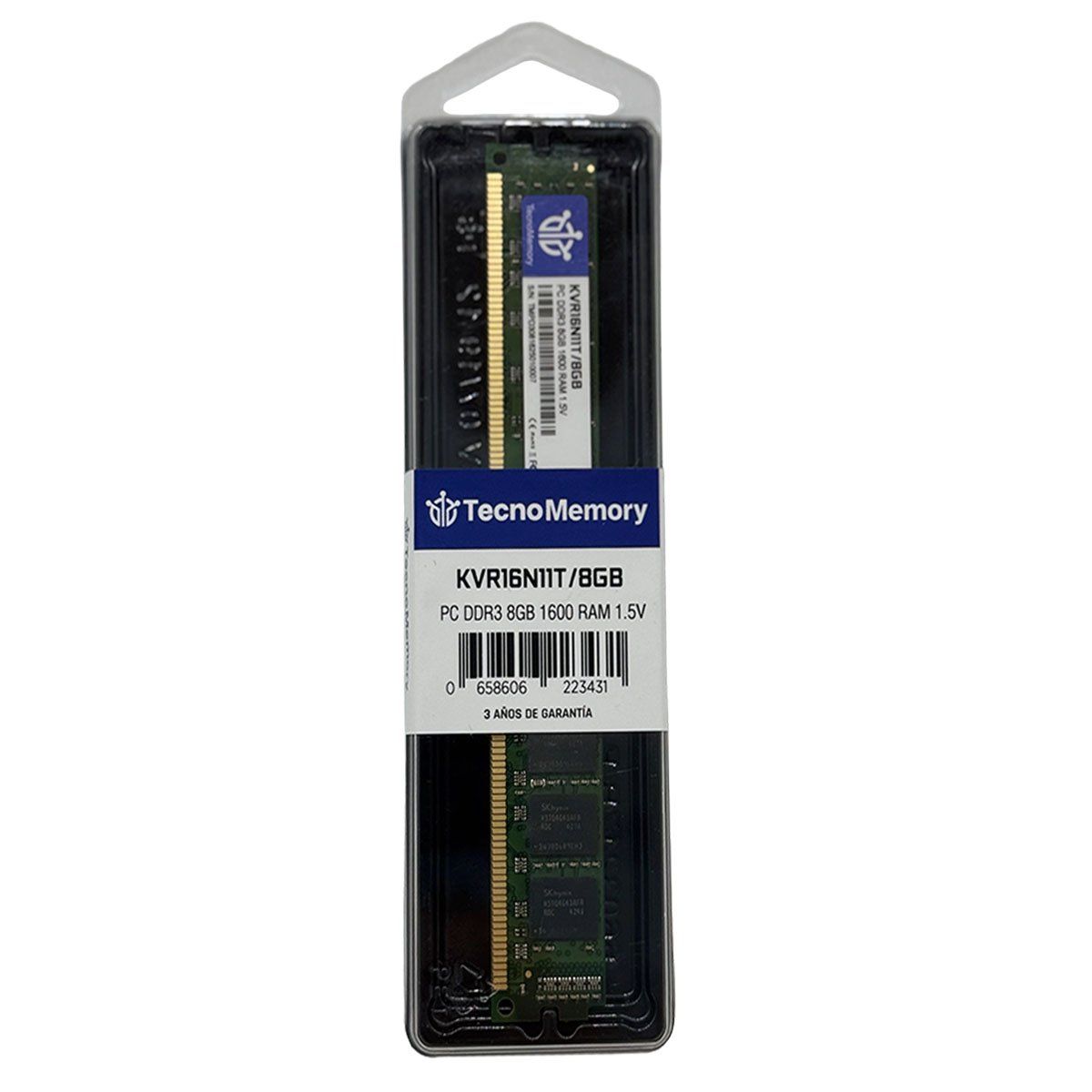 GENERICO - TecnoMemory PC DDR3 8GB 1600 ram 1,5v KVR16N11T/8GB