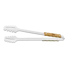 TRAMONTINA - Pinza para carne Churrasco con lámina de acero inoxidable y mango de madera 473 cm