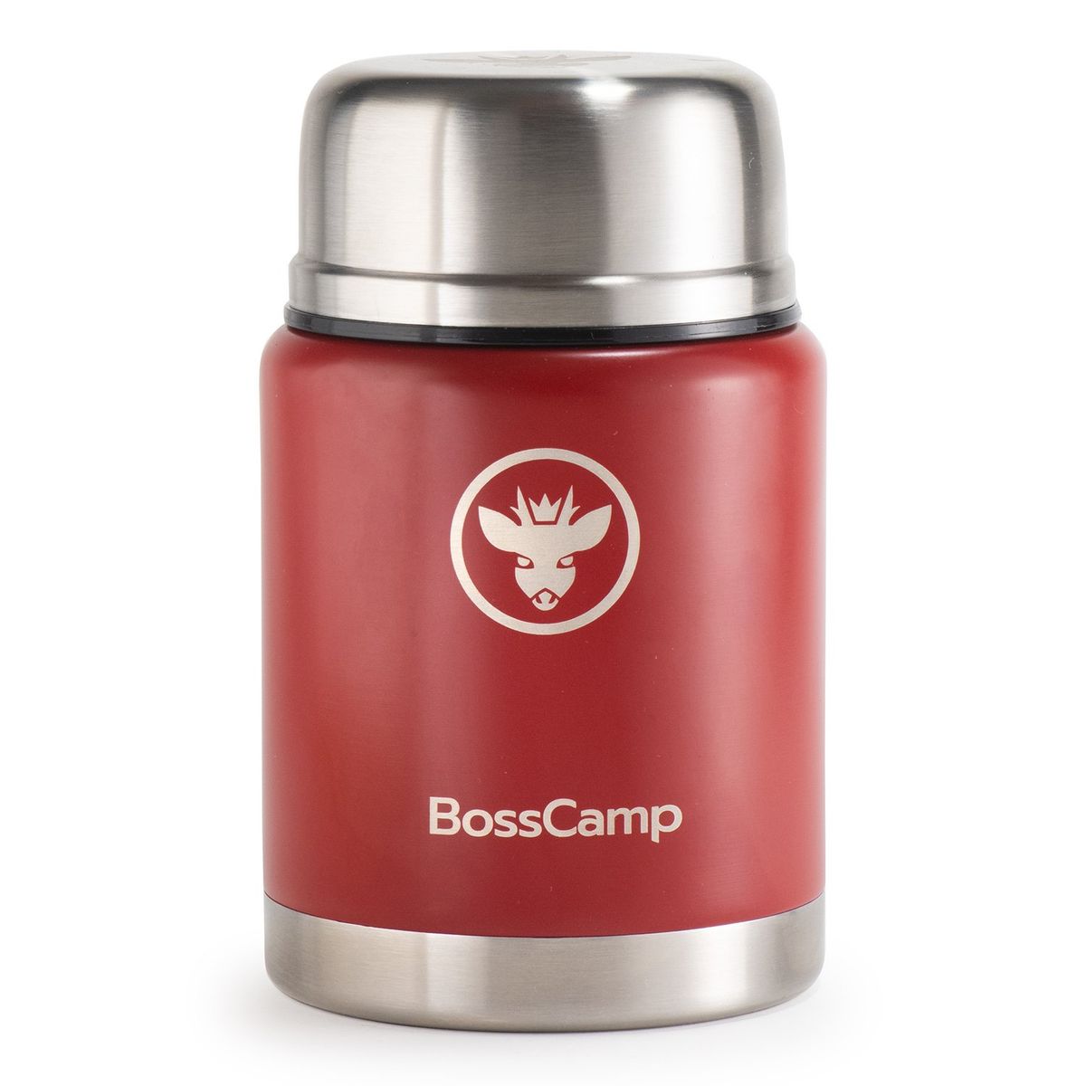 BOSSCAMP - Termo Comida BossCamp 500 ml Acero Inox Bolso Cuchara Rojo