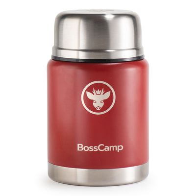 Imagen 2 del producto Termo Comida 500 ml Acero Inox Bolso Cuchara Rojo