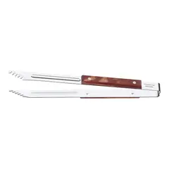 TRAMONTINA - Pinza para Carne Churrasco con Lámina de Acero Inoxidable y Mango de Madera Tratada Polywood Rojo