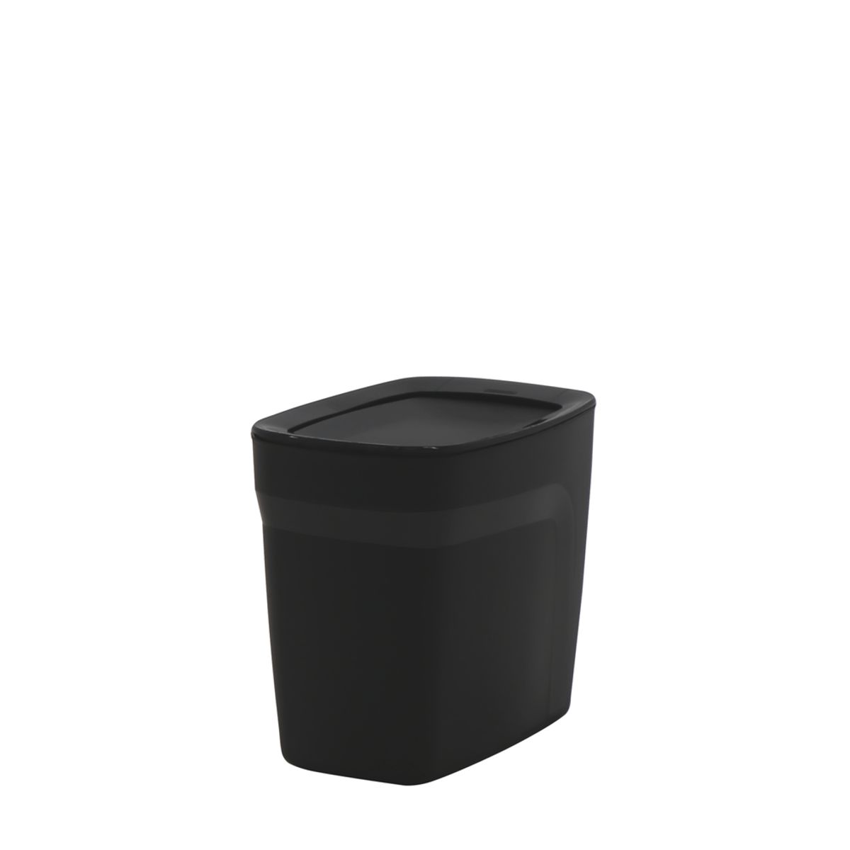 TRAMONTINA - Lixeira Tramontina Compact em Polipropileno Preto com Tampa Basculante 6,5 L