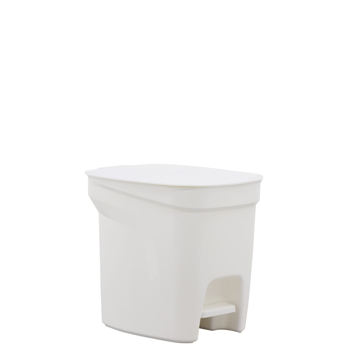 TRAMONTINA - Basurero Tramontina Compact Pedal en Polipropileno Blanco con Asta en Acero Galvanizado 7 L