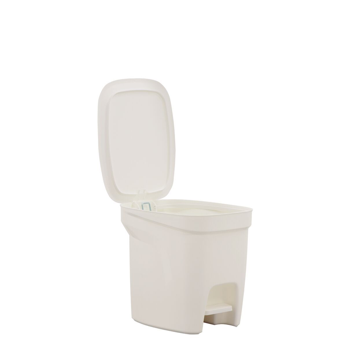 TRAMONTINA - Basurero Tramontina Compact Pedal en Polipropileno Blanco con Asta en Acero Galvanizado 7 L