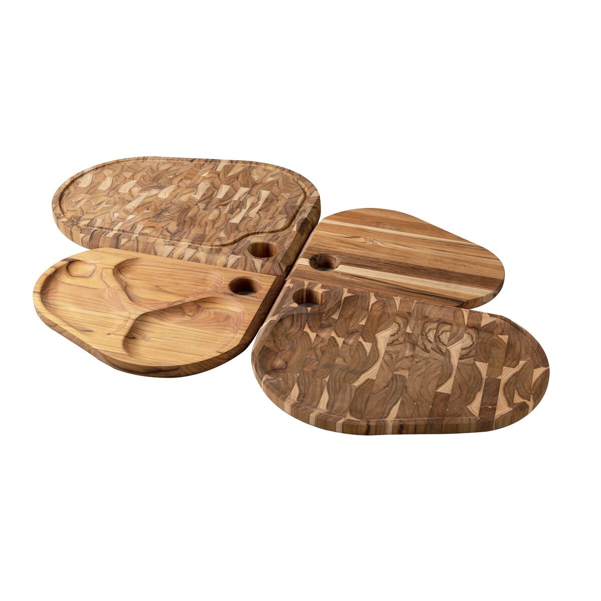 TRAMONTINA - Parrilla Tramontina Folíum de madera de teca FSC terminación al aceite 45 cm