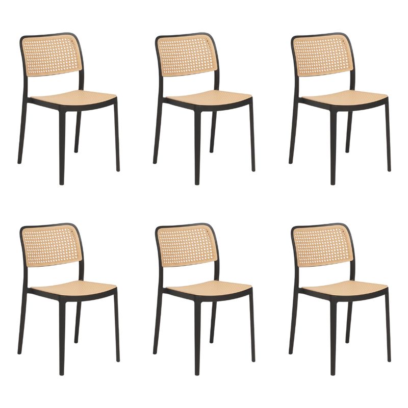 JAVIMATE - Pack 6 Sillas De Plastico Exterior Delta