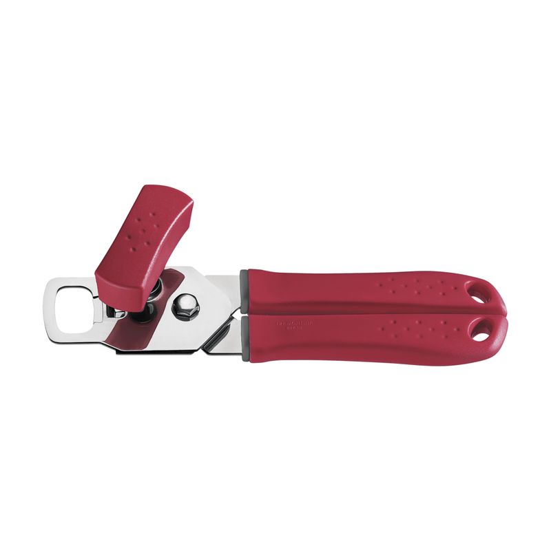 TRAMONTINA - Abridor de Latas Tramontina Utilitá en Acero Inoxidable con Mango de Polipropileno Rojo