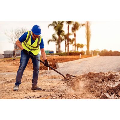 Imagen 2 del producto Pala Cuadrada Metálica con Mango de Fibra de Vidrio 120 cm