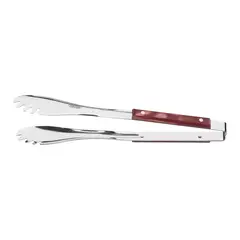 TRAMONTINA - Pinza para Carne Churrasco con Lámina de Acero Inoxidable y Mango de Madera Tratada Polywood Rojo