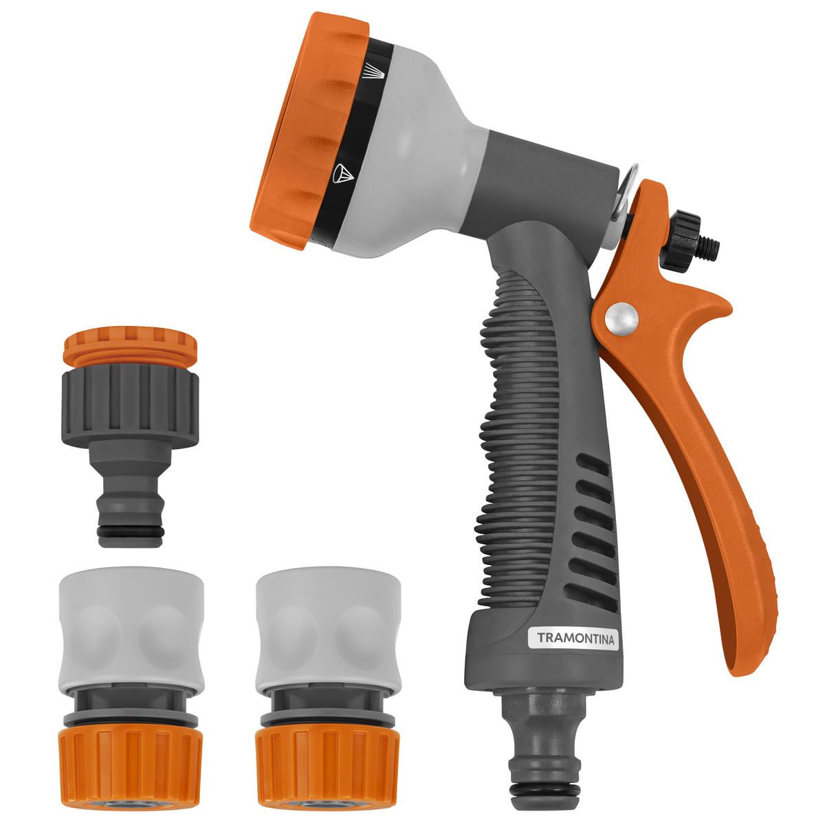 TRAMONTINA - Conjunto para Riego Tramontina con Acoples Rápidos e Hidropistola 4 Piezas