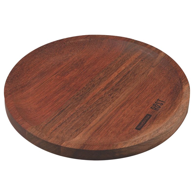 TRAMONTINA - Plato Tramontina Rost para Servir en Madera de Jatoba Combinada con Acabado al Aceite 25 cm