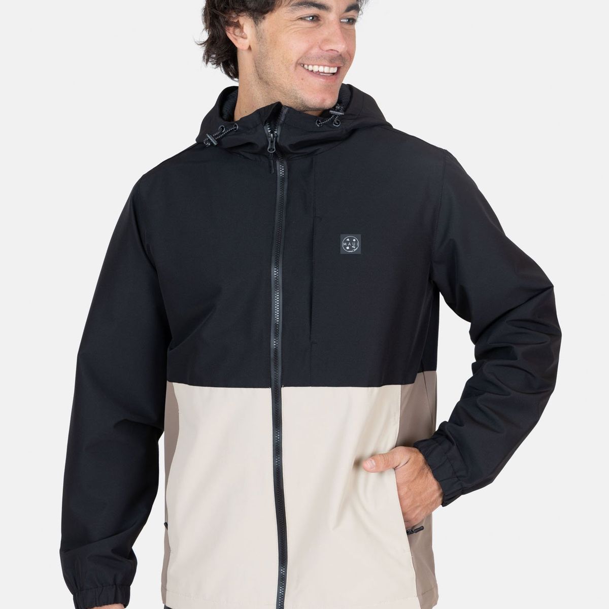 MAUI AND SONS - Cortaviento Salty Negro Hombre Maui And Sons - Negro